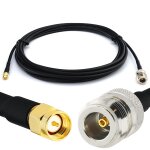 Sma m�le vers n femelle 30cm rg58 cable coaxial - c�ble d'extension exterieur � faible perte rallonge ...