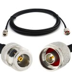 Sma m�le vers n femelle 4m rg58 cable coaxial - c�ble d'extension exterieur � faible perte rallonge etanche ...