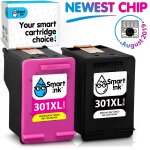 Smart ink compatible remplacement des cartouches d'encre pour hp 301xl 301 xl high yield 2 pack (noir ...
