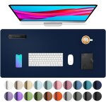 Sous - main, tapis de bureau en cuir pu, tapis de souris, protection de bureau antidrapante, bloc - ...