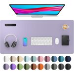 Sous - main, tapis de bureau en cuir pu, tapis de souris, protection de bureau antidrapante, bloc - ...