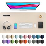 Sous - main, tapis de bureau en cuir pu, tapis de souris, protection de bureau antidrapante, bloc - ...