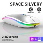 Souris bluetooth sans fil pour ordinateur portable apple macpleair pro retina, souris de jeu muette aste, ...