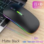 Souris bluetooth sans fil pour ordinateur portable apple macpleair pro retina, souris de jeu muette aste, ...