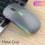 Souris bluetooth sans fil pour ordinateur portable apple macpleair pro retina, souris de jeu muette aste, ...