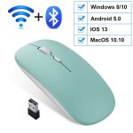 Souris bluetooth sans fil pour ordinateur portable apple macpleair pro retina, souris de jeu muette aste, ...