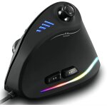 Souris ergonomique filaire avec joystick, souris gamer verticale 11 boutons programmables 10000 dpi réglables ... Souris ergonomique filaire avec joystick, souris gamer verticale 11 boutons programmables 10000 dpi réglables ...