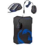 Souris filaire 2400 dpi r�glable 6 boutons + tapis de souris lisse avec base anti - d�rapante