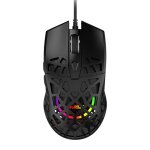 Souris filaire creuse 6200 dpi pour pc, r�tro�clairage rvb, 6 vitesses, r�glable, sym�trique, ergonomique, ...