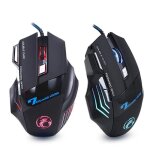 Souris filaire ergonomique de jeu pour ordinateur pc et portable, x7, 5500 dpi, usb, rgb, silencieuse, ...