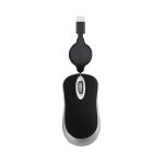 Souris filaire usb - c argent / argent - r�tractable bureau