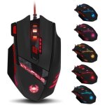 Souris gamer haute performance, rglage 6 dpi, 8 boutons programmables, poids tuning, rgb, souris gaming ...