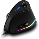 Souris gamer avec joystick, 10000 dpi, 11 boutons programmables, souris gaming filaire, souris optique ...