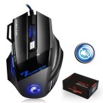 Souris de gaming 5500 dpi, silencieuse, r�tro - �clairage pour pc ou portable, p�riph�rique de jeu en ...