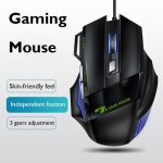 Souris de gaming ergonomique filaire, usb, 7 boutons, 3200dpi, r�tro�clairage led, pour ordinateur pc ...