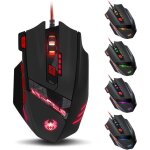 Souris gaming filaire, t90, haute performance, 9200dpi, 8 boutons programmables, souris gamer ergonomique ...