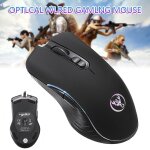 Souris de jeu ergonomique, filaire, 3200dpi, 1 pi�ce, silencieuse, r�tro�clair�e par led rvb, pour ordinateur ...