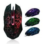 Souris de jeu ergonomique filaire, silencieuse, 6 boutons, led, 4000 dpi, usb, r�tro�clairage, pour ordinateur ...