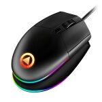 Souris de jeu filaire 1600 dpi, silencieuse, rvb, avec c�ble r�tro�clair� led, pour ordinateur pc et ...