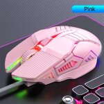 Souris de jeu filaire ergonomique 3200 ug i, usb, r�tro�clair�e rvb, 6 boutons led, silencieuse, pour ...