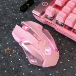 Souris de jeu filaire ergonomique, 6 boutons, led 2400 ug i usb, k3, rose, pour ordinateur portable - ... Souris de jeu filaire ergonomique, 6 boutons, led 2400 ug i usb, k3, rose, pour ordinateur portable - ...