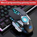 Souris de jeu filaire lumineuse colorée, 6400 dpi, 6 boutons, macro programmation réglable, nouveauté ... Souris de jeu filaire lumineuse colorée, 6400 dpi, 6 boutons, macro programmation réglable, nouveauté ...