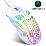 Souris de jeu filaire rvb, conception ergonomique, 6 niveaux rglables, 7200dpi, avec rtro - clairage, ...