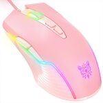 Souris de jeu filaire usb 6400 dpi, 7 boutons, design respirant, lumineuse rvb, couleurs led, pour ordinateur ...
