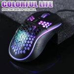Souris de jeu filaire usb portable, 4800dpi, 6 boutons, lumineuse, pour windows 2000 / xp / vista / 7 ...