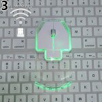 Souris de jeu optique sans fil, rtro - clairage led, ultra - fine, transparente, lumineuse, 2. 4ghz, ...