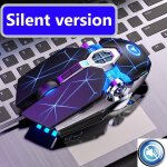 Souris de jeu pro gamer 8d 3200 ug i rglable, optique, filaire, led, ordinateur, cble usb, souris silencieus ...