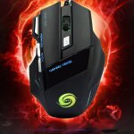 Souris de jeu professionnelle, filaire, noire, 2400 dpi, 7 boutons, usb, led, pour ordinateur pc et portable, ...