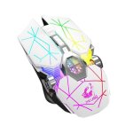 Souris de jeu sans fil 2. 4ghz, rechargeable, 3 vitesses r�glables, 2400dpi, silencieuse, lumineuse, ...