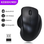 Souris de jeu sans fil bluetooth 5. 2, 2. 4 ghz, 6 touches, double mode, rechargeable, optique 1600dpi, ...