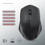 Souris de jeu sans fil double mode type - c rechargeable 1600 dpi ergonomie muet souris de jeu silencieuse ...