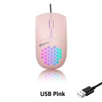 Souris de jeu usb / type c, 1600 ug i, rtro - 4. 2 rvb, coque en accent d'abeille, filaire, pour ordinateur, ...