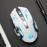 Souris de jeu x8 sans fil, rechargeable, silencieuse, rtroclaire par led, usb, ergonomique, pour le ...