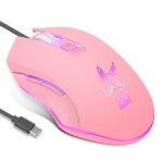Souris lapin rose avec rétroéclairage led usb c, 2400dpi, type c, pour macbook, ordinateur portable, ... Souris lapin rose avec rétroéclairage led usb c, 2400dpi, type c, pour macbook, ordinateur portable, ...