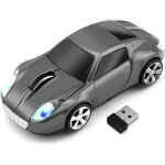 Souris optique 3d sans fil en forme de voiture de sport, 2, 4 ghz 1000 dpi pour tsl (gris)