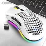 Souris optique de jeu bm600 2. 4ghz, 2400dpi, sans fil, r�tro - eclairage rvb, pour ordinateur portable ...