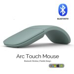 Souris optique sans fil bluetooth pliable ultra mince, priphrique tactile, silencieuse, pour microsoft ...