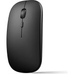 Souris optique sans fil avec connexion usb 2, 4 ghz rechargeable, silencieuse, ergonomique, noire, universelle ... Souris optique sans fil avec connexion usb 2, 4 ghz rechargeable, silencieuse, ergonomique, noire, universelle ...