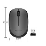 Souris optique sans fil m170, 2. 4ghz, 3 boutons, 2 voies, roue, avec r�cepteur nano, pour ordinateur ...