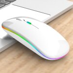 Souris optique sans fil, rétro - éclairage silencieux, rechargeable, compatible bluetooth, périphérique ... Souris optique sans fil, rétro - éclairage silencieux, rechargeable, compatible bluetooth, périphérique ...