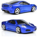 Souris optique usb sans fil 3d en forme de voiture de course avec phares et feux arri�re lumineux 2, ...