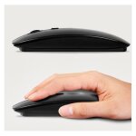 Souris pour pc hp usb sans fil ultra plate universelle capteur optique 3 boutons ordinateur - noir