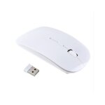 Souris pour pc lenovo usb sans fil ultra plate universelle capteur optique 3 boutons ordinateur - blanc ...
