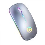 Souris plug and play portable silencieuse rechargeable claire sans fil ordinateur de bureau souris ...