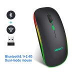 Souris sans fil 2. 4ghz, 1600dpi, silencieuse, r�cepteur nano, ergonomique, pour ordinateur portable ...