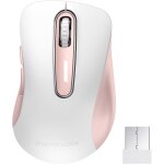 Souris sans fil 2. 4ghz, souris optique portable 1400 dpi avec mini r�cepteur usb, 5 boutons et fonctionnement ...